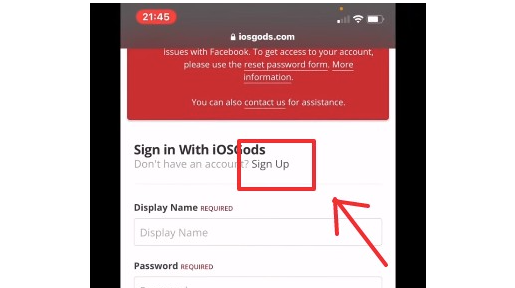 Регистрация в iOSGods
